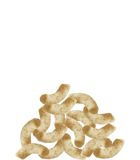 Pile of Hippeas snacks on a clean background
