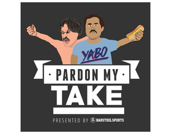 Pardon My Take podcast logo in a small square format