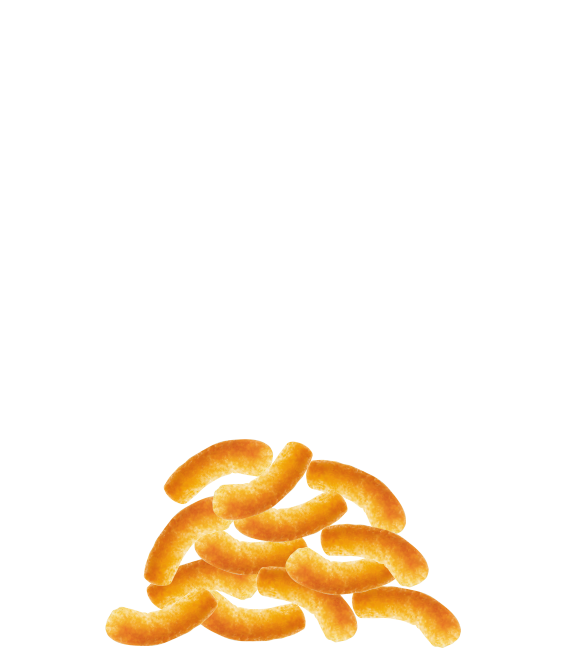 Pile of crunchy Cheetos-style snacks